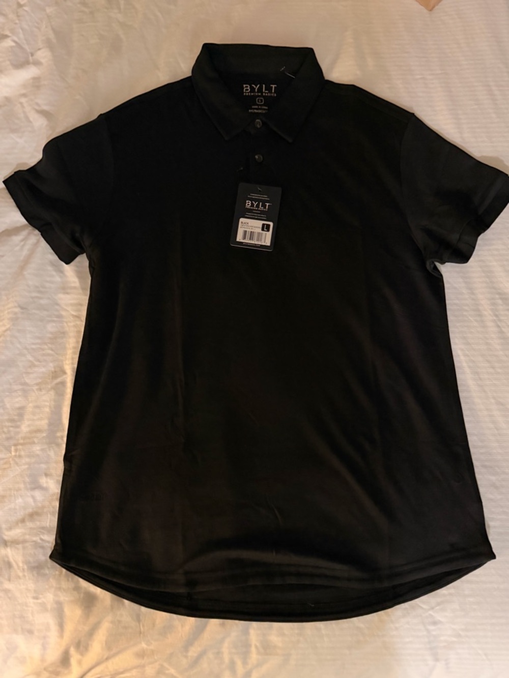 BYLT Basics Black Polo Shirt